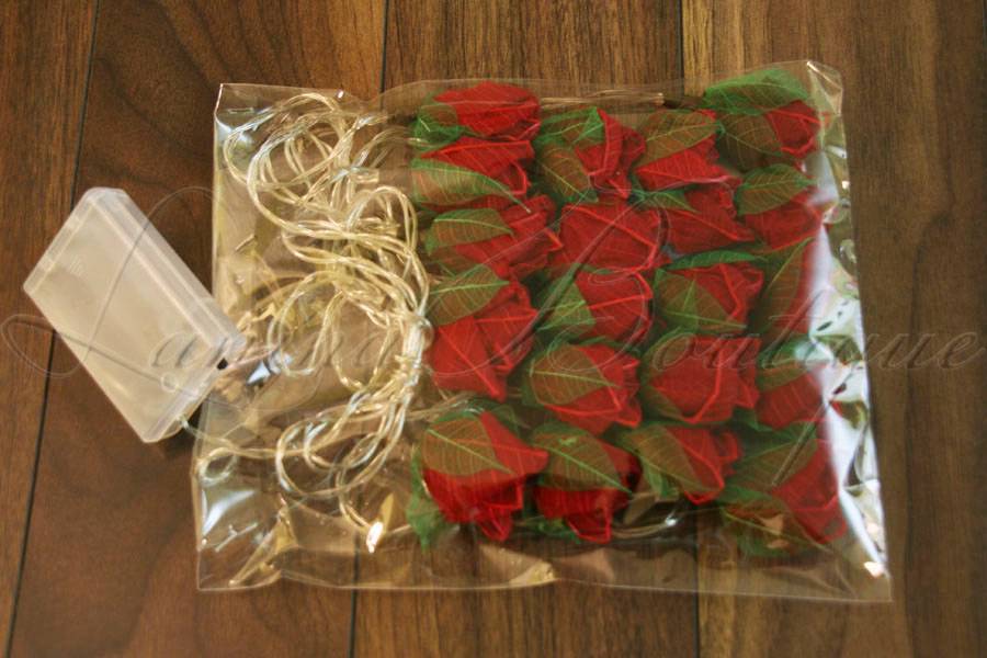 20 Mini Rose Flower BATTERY OPERATED String LED Fairy Lights - 6 Colours NEW eBay