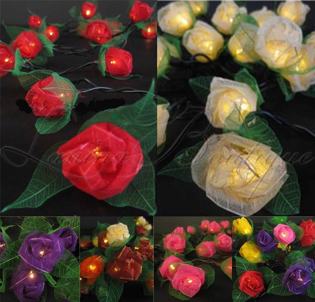35 LED MINI ROSE FLOWER String Fairy Lights Lantern *AUSTRALIAN PLUG* 7 Colours eBay