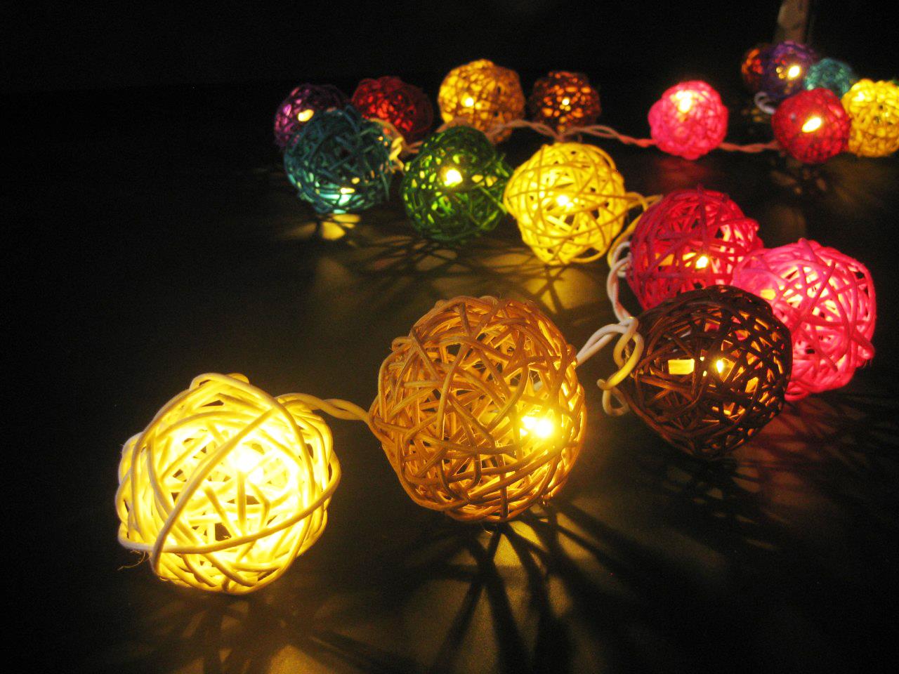 20 WICKER RATTAN BALL LED String Fairy Lights AU PLUG or BATTERY PACK Nightlight eBay