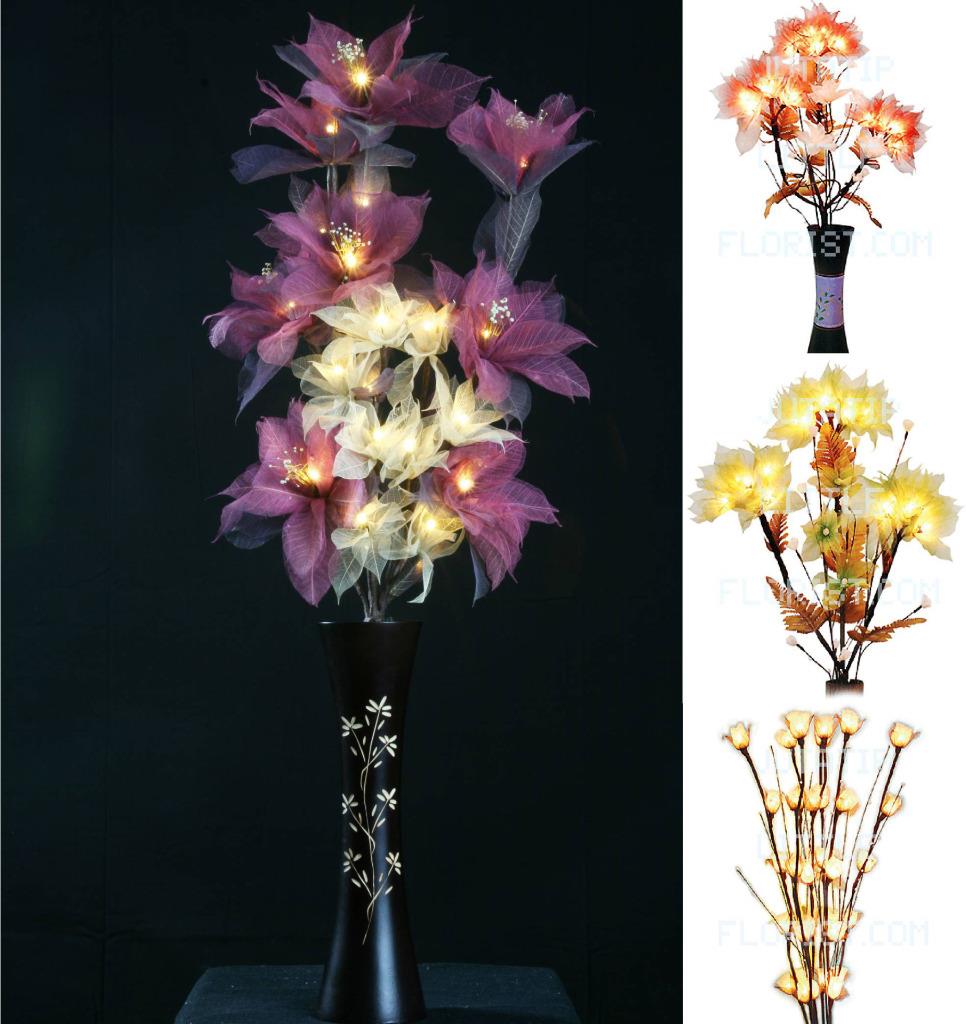 Natural Flower Bouquet LED Lights Tree Branch Vase Fairy AUS PLUG