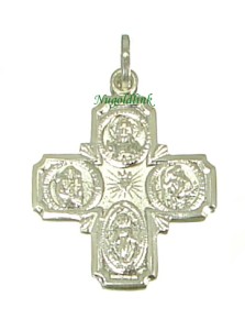 cross  Way eBay 925 Catholic  4 charm Charm Silver  Cross Sterling open SC101