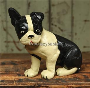 boston terrier dog statue