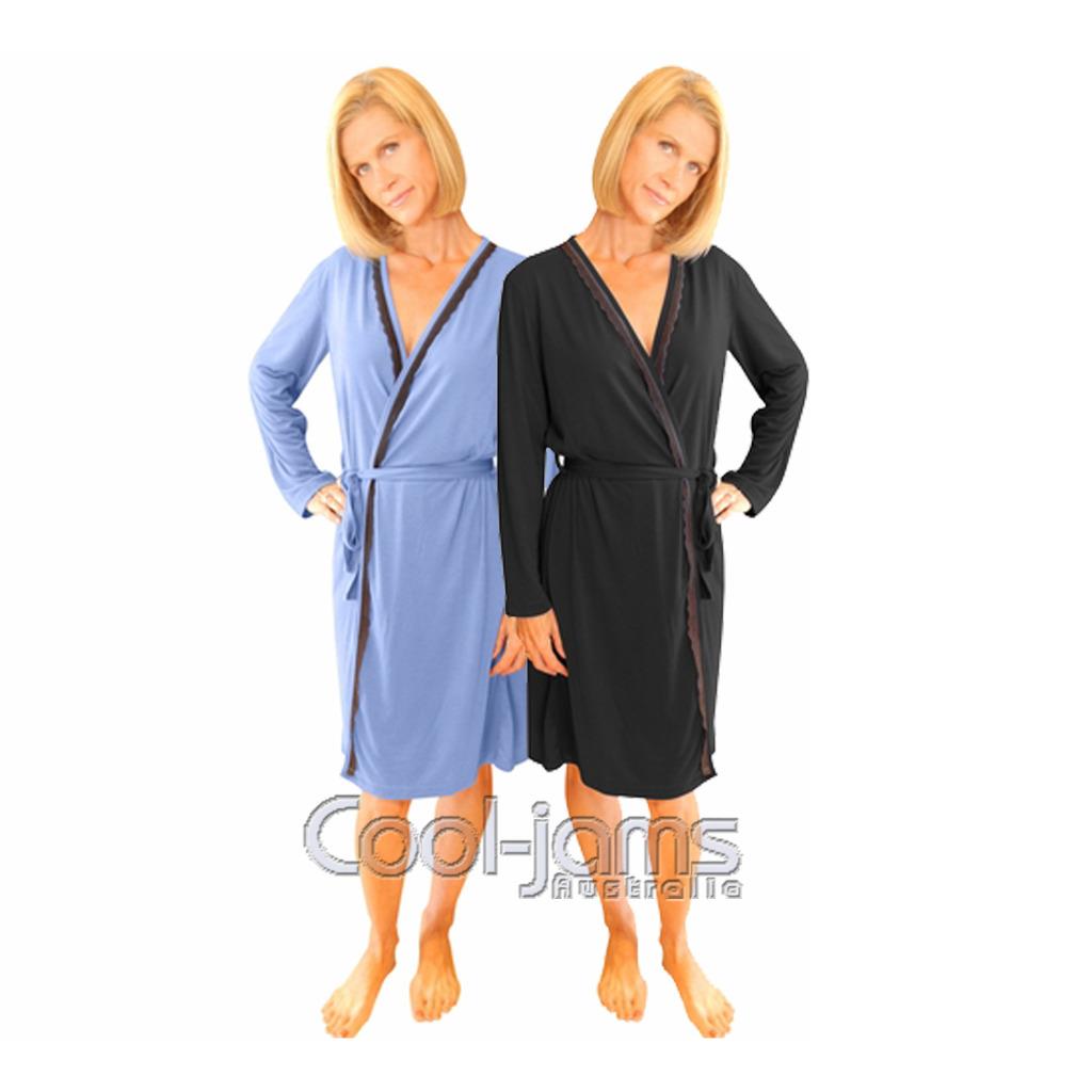 Dressing Gown Pyjama Robe Menopause Sleepwear Travel CoolJams PJs PLUS