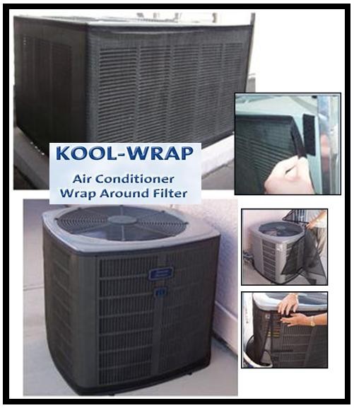 KoolWrap WrapAround Filter for Outside A/C Unit Keeps AC Condenser