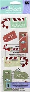 Jolee's *CANDY CANE & TAGS* stickers Christmas