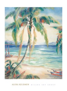 alexa kelemen tropical breeze ii art print palm trees