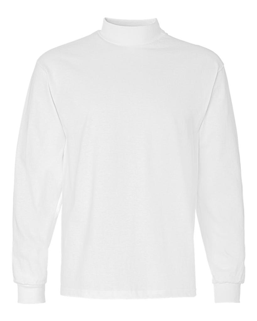 anvil cotton deluxe mock turtleneck