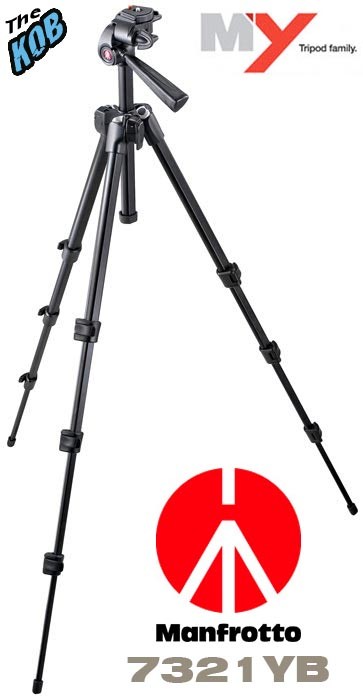 Manfrotto 7321YB M-Y series tripod 3 way head inc bag