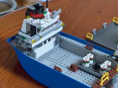 lego ship dock cargo crane minifigs harbor instructions boat