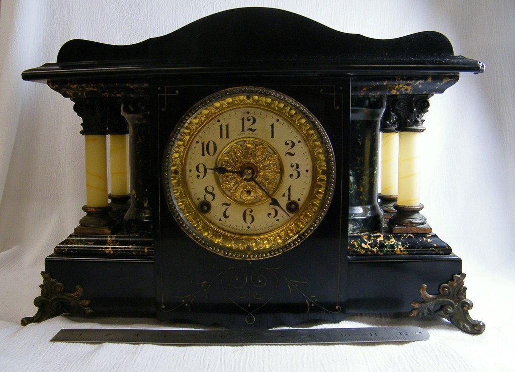 Antique Seth Thomas Mantle Clock Adamantine 89 movemen