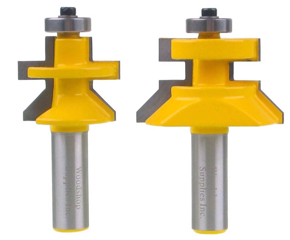 2 Bits VNotch Tongue & Groove Router Bit Set