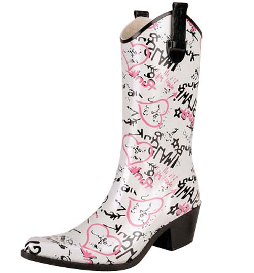 Fashion @ Women Mid Calf Rubber Cowboy Rain Boot Shoes | eBay