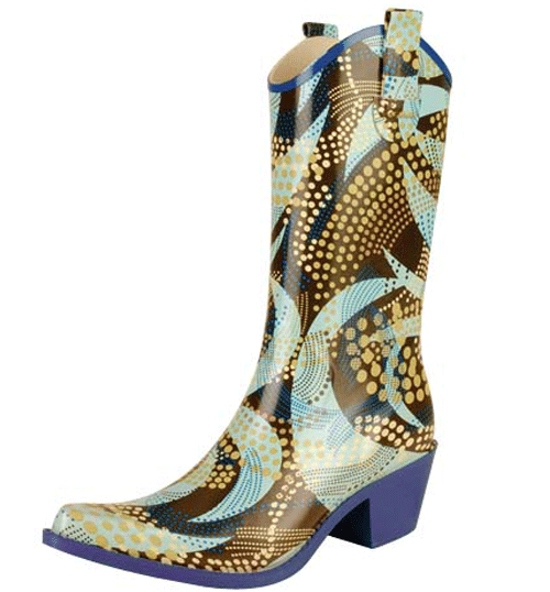 Fashion @ Women Mid Calf Rubber Cowboy Rain Boot Shoes | eBay