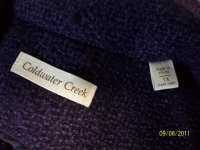 Coldwater Creek Fashions on Coldwater Creek Purple Wool Blend Vest 1x   Ebay