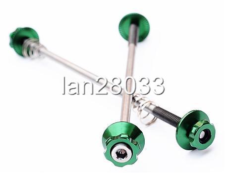 Titanium skewers/Axles-CNC-Green-33g-Only Ti-Wheel QR