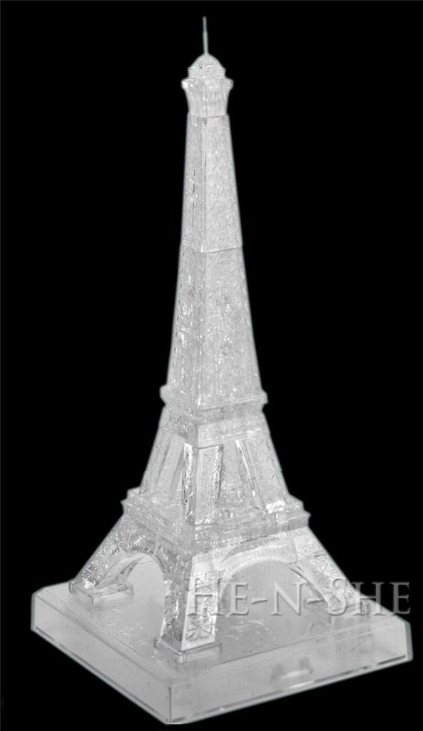80 PCS 3D Crystal Puzzle Eiffel Tower with Light and Music 98399035A