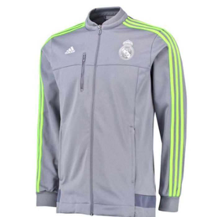 adidas real madrid 2015 16 s anthem jacket grey green adidas real madrid 2015 16 s anthem jacket grey green