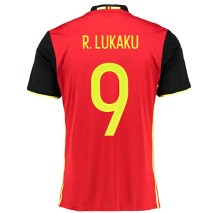 adidas Belgium 2016 Men's Home Jersey Short Sleeve Red ...