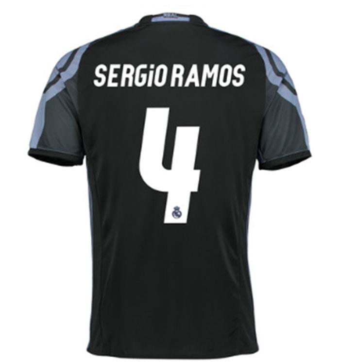 adidas Real Madrid 2016/17 Men's 3rd Jersey Black/Purple with Sergio Ramos 4 | eBay