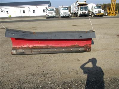 Power Angle 10' Snow Plow w/ Cradle Rubber Cutting Edge ...