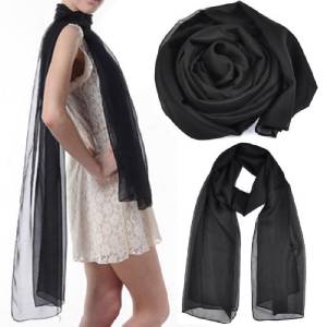 Nuptial Fun&eacute;railles Habill&eacute; &Eacute;charpe Echarpe Foulard De Femme