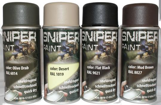 Military Nato Spray paint Olive Desert Brown Black