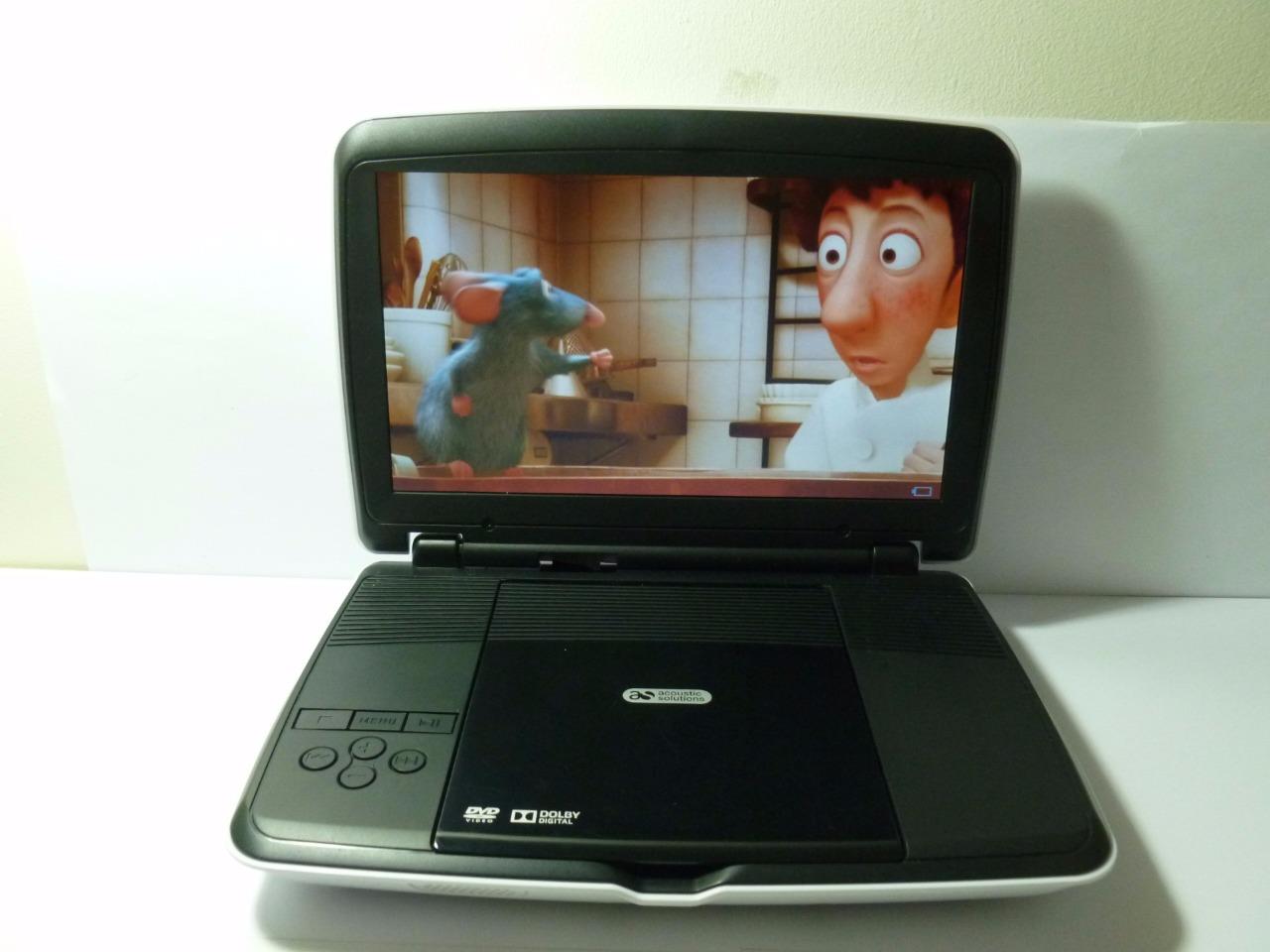 ACOUSTIC SOLUTIONS PVS26100 Portable DVD Player 10" inch screen As Is