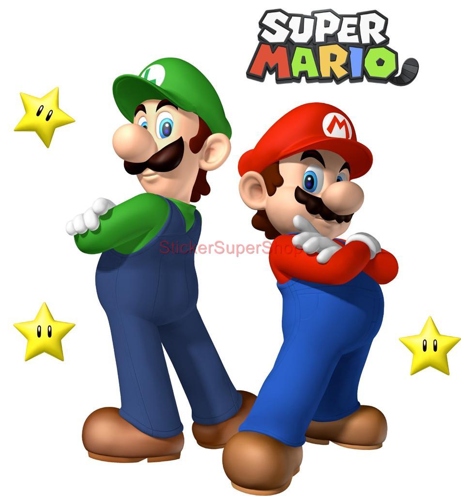 Super Mario and Luigi Bros Decal Removable Wall Sticker Home Decor Art