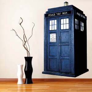 dr who tardis phone booth decal wall sticker home decor dr who tardis phone booth decal wall sticker home decor