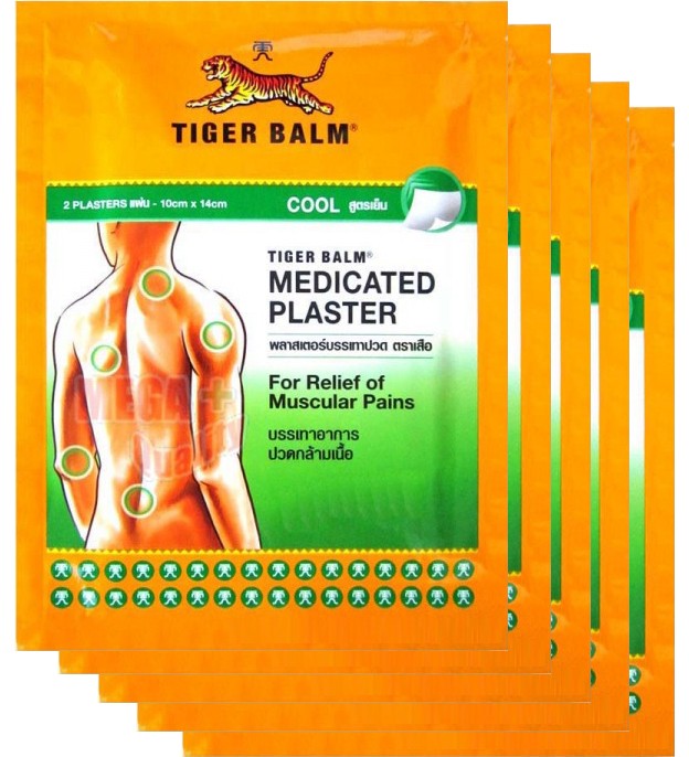 10 x BIG SIZE TIGER BALM PATCH PLASTER COOL COLD MEDICATED PAIN RELIEF