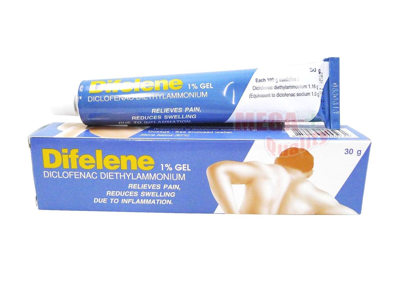 30g Difelene 1 GEL DIETHYLAMMONIUM RELIEVES PAIN SWELLING DUE TO