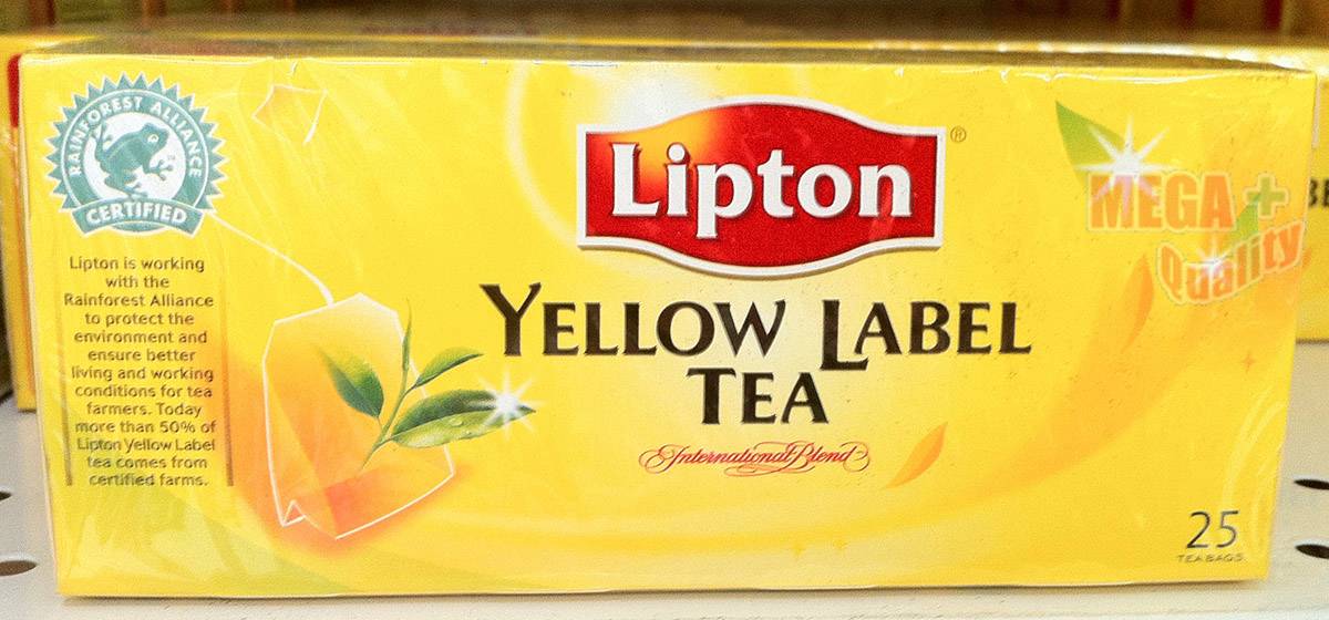 Lipton YELLOW LABEL TEA International Blend 100 Natural Health 25 Teabags/Box eBay