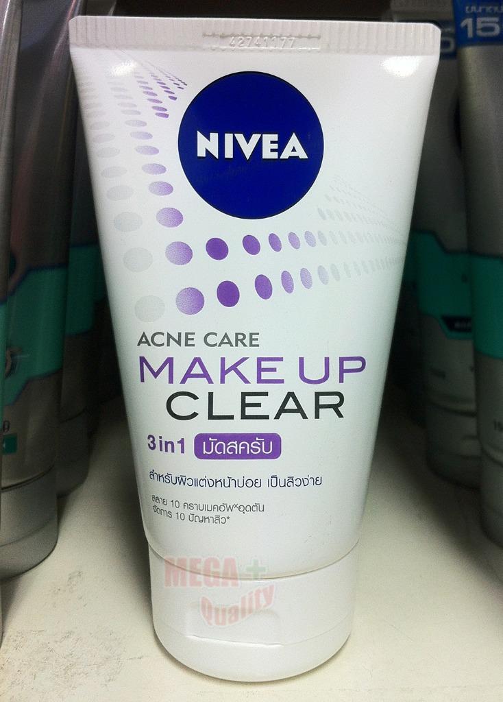 Nivea Acne Care Make Up Clear 3 in 1 Mud Scrub Facial Face Cleanser 100g