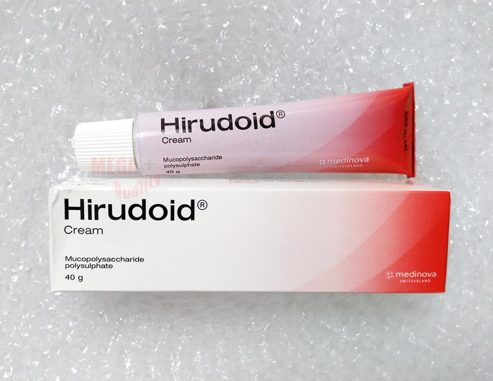 Hirudoid Cream for Scar, Bruises, Varicose Vein Inflamed Sun Burn 40 g.