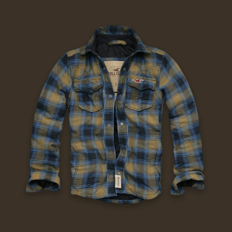 Hollister Men Carlsbad Plaid Lined Shirt Jacket Coat eBay