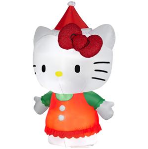 New 5.5 ft Airblown Hello Kitty Holiday Outfit Christmas Outdoor