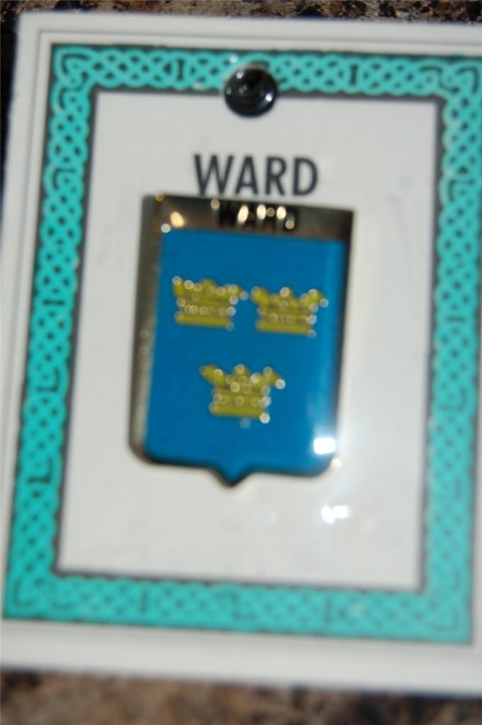 THOMPSON to WELCH Family PIN LAPEL Coat of Arms Heraldic Crest