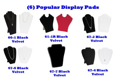 Necklace Display Busts on Padded Necklace Bust Display Necklace Black Velvet 67 8   Ebay