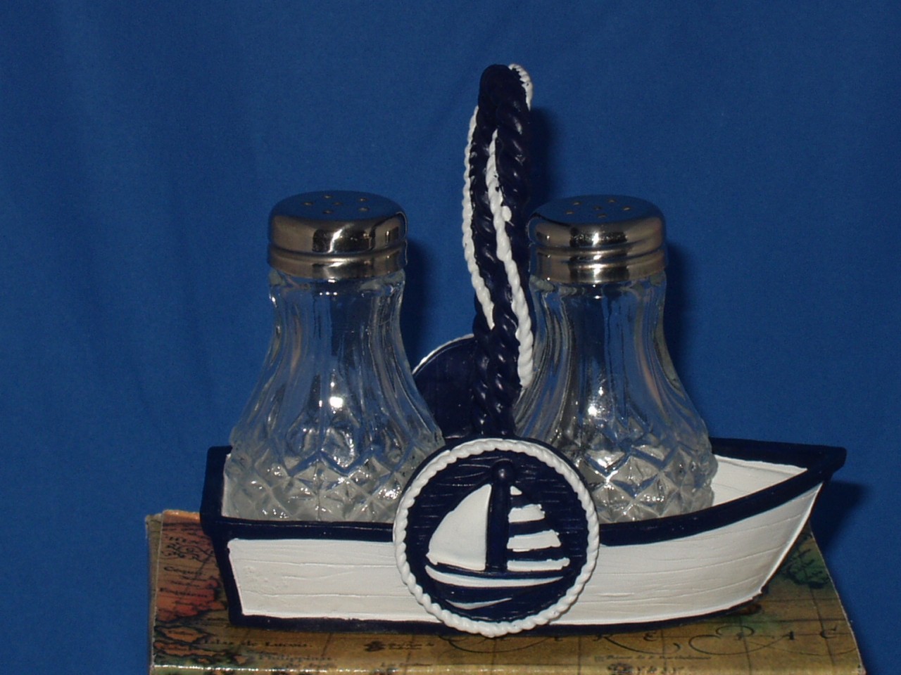 Nautical Salt & Pepper Shaker Set New Boat eBay