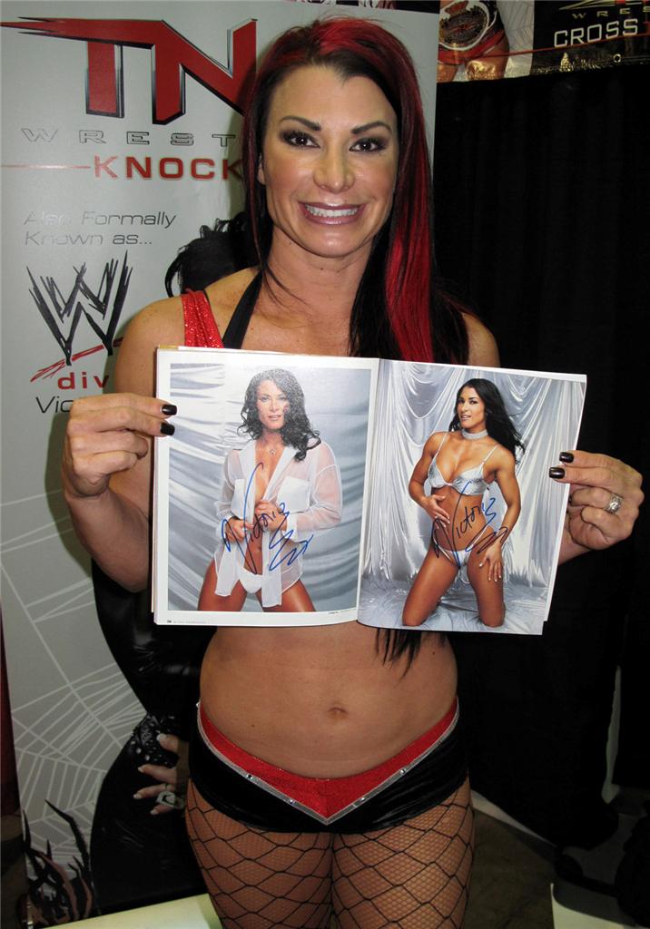 WWE DIVAS UNDRESSED MAG SIGNED 2X BY VICTORIA! TNA TARA | eBay
