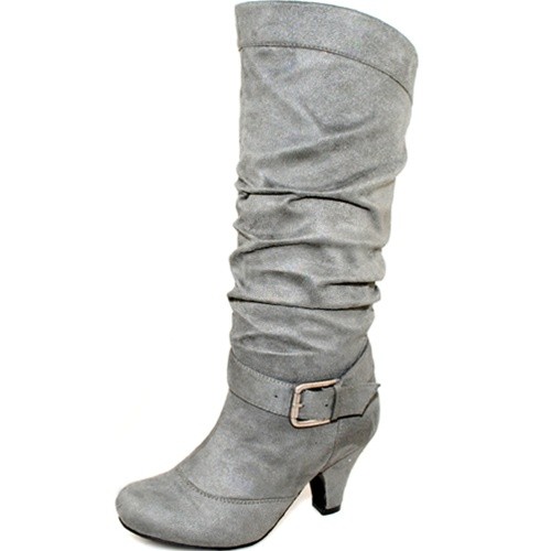 grey knee high boots for women