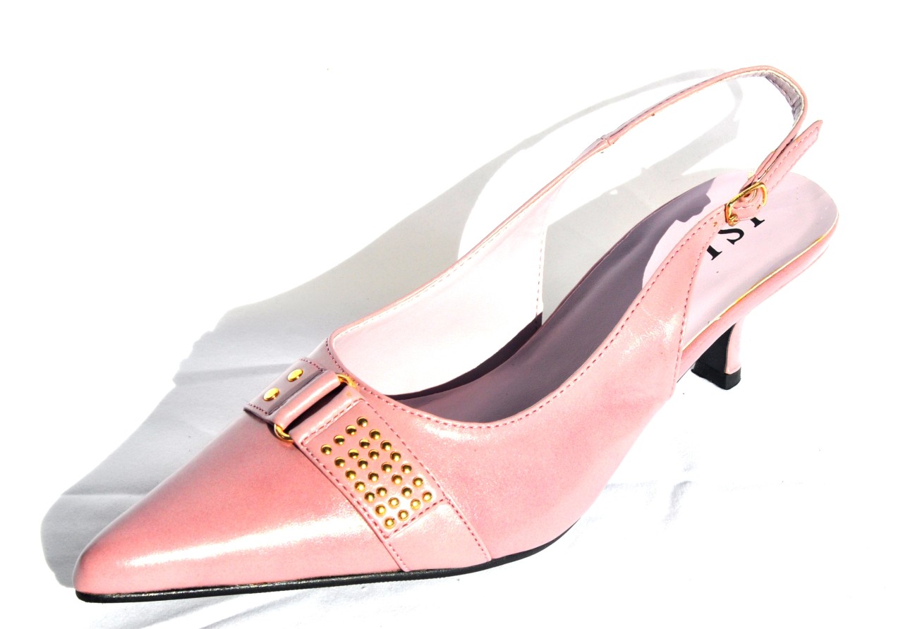JSL Pink Sexy High Heel Womens Slingback Evening Dress Shoes 9024