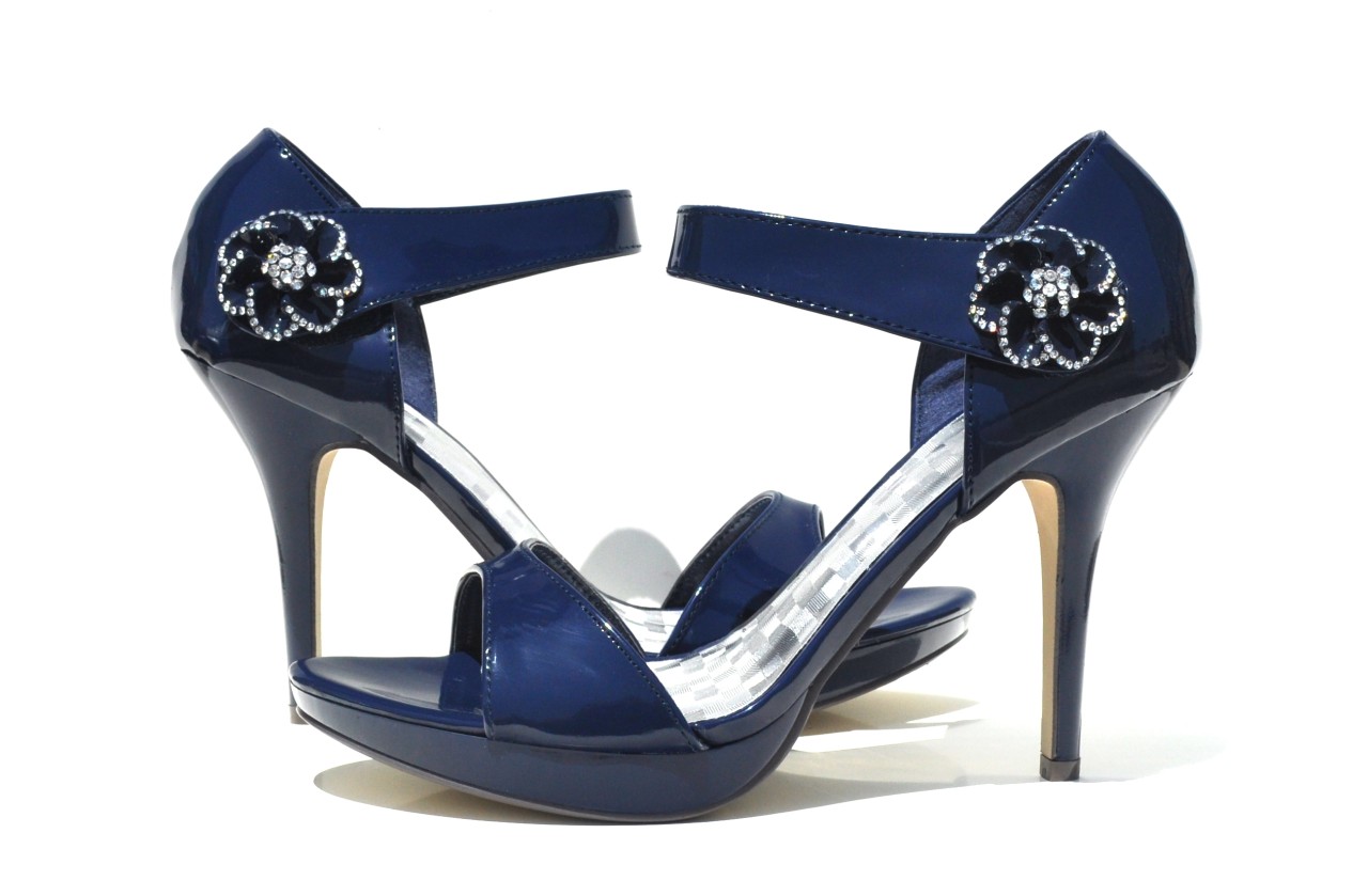 Machi Navy Blue Slingback Sexy High Heel Women Sandals Shoes Retail  ...