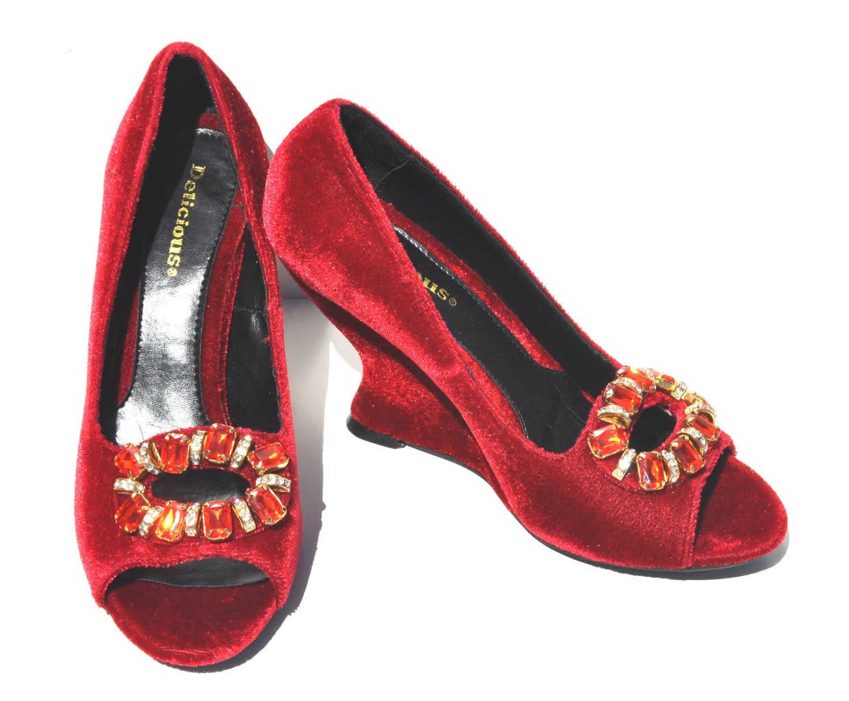 Delicious Burgundy Velvet Open Toe High Heel Platform Delicious Burgundy Velvet Open Toe High Heel Platform