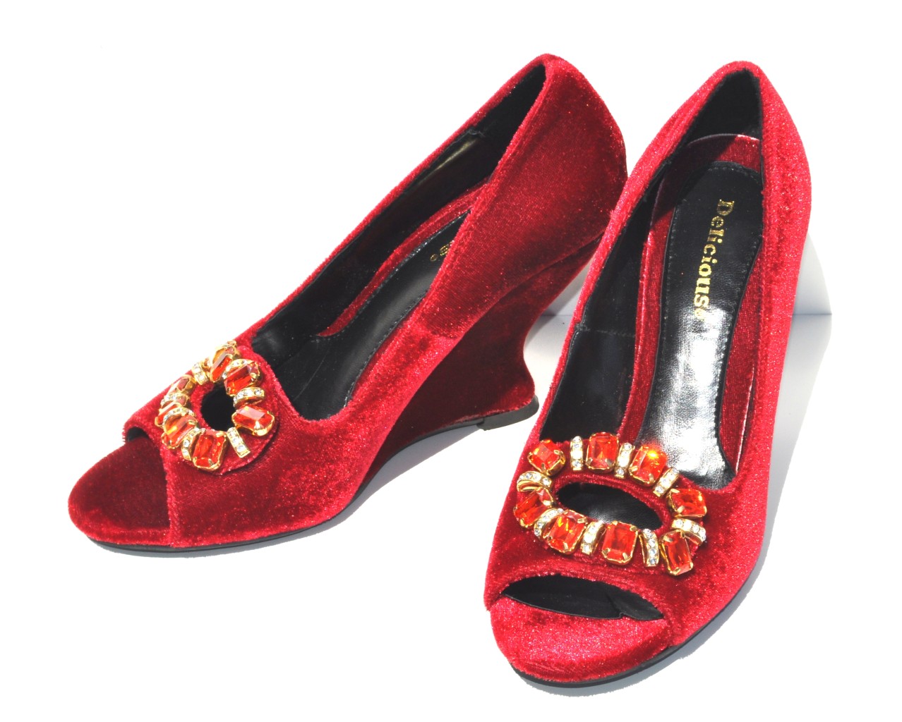 Delicious Burgundy Velvet Open Toe High Heel Platform Delicious Burgundy Velvet Open Toe High Heel Platform