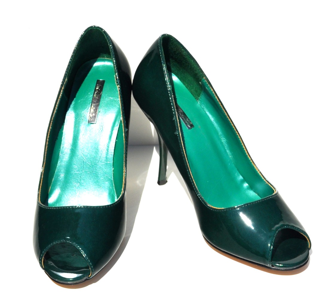 Micheal Antonio Hunter Green Sexy High Heel Pumps Open Toe Womens Shoes