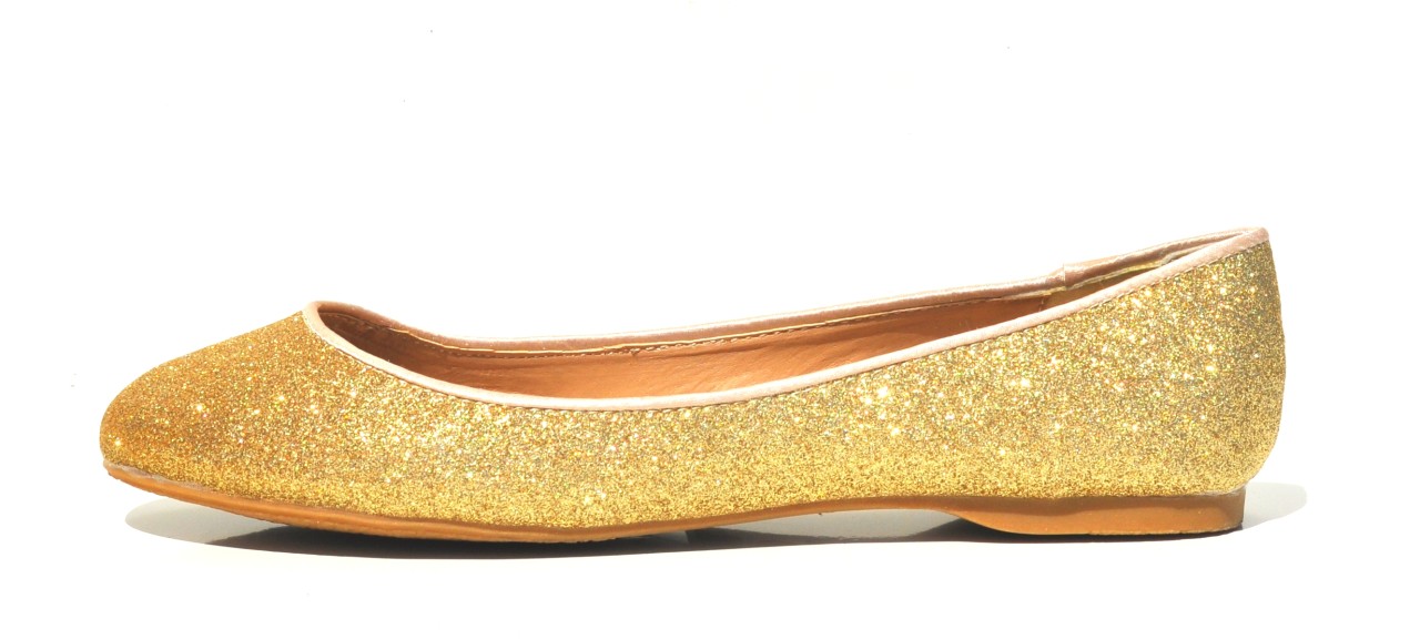 gold flat sneakers
