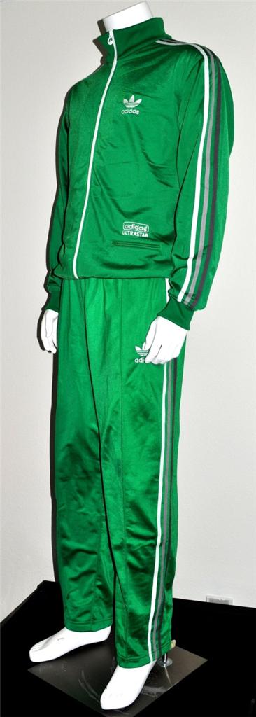 Adidas Originals Green Ultrastar Track Tracksuits Pants & Jacket Size M