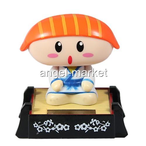 Japanese Cuisine Sushi Solar Bobblehead Toy Car Decor eBay