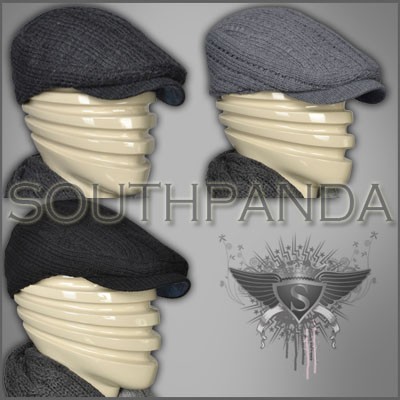 AM-Black-Gray-Handsome-Boys-Men-Soft-Beret-Newsboy-Cabbie-Golf-Hat-Cap-Sportive